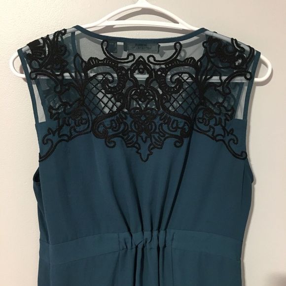 Mexx Metropolitan Crepe Lace Dress Evening Sleeveless Dress Size 6 - Picture 4 of 8